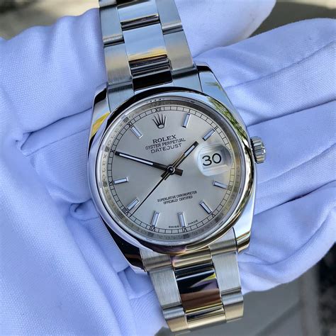 rolex oyster datejust silver